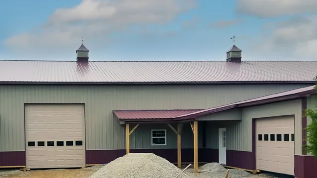 Cupola on the ridge of a post frame roof